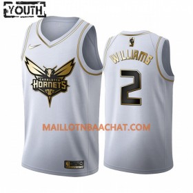 Maillot NBA Charlotte Hornets Marvin Williams 2 Nike 2019-20 Blanc Golden Edition Swingman - Enfant